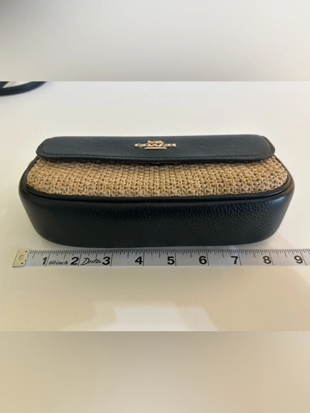 Coach Hailey FlapBag Crossbody Toast/Black Gold Hardware Can69 - Picture 9 of 11